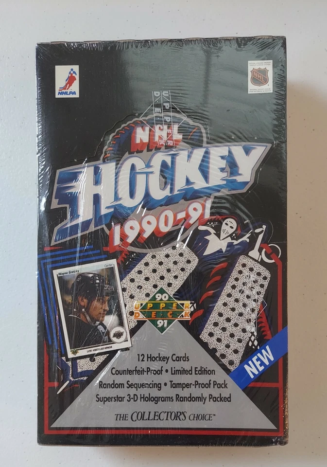 1990-91 y 1991-92 UD NHL HOCKEY Serie Baja y Alta Cinco Cajas de Cera Selladas Foto 2 de 4