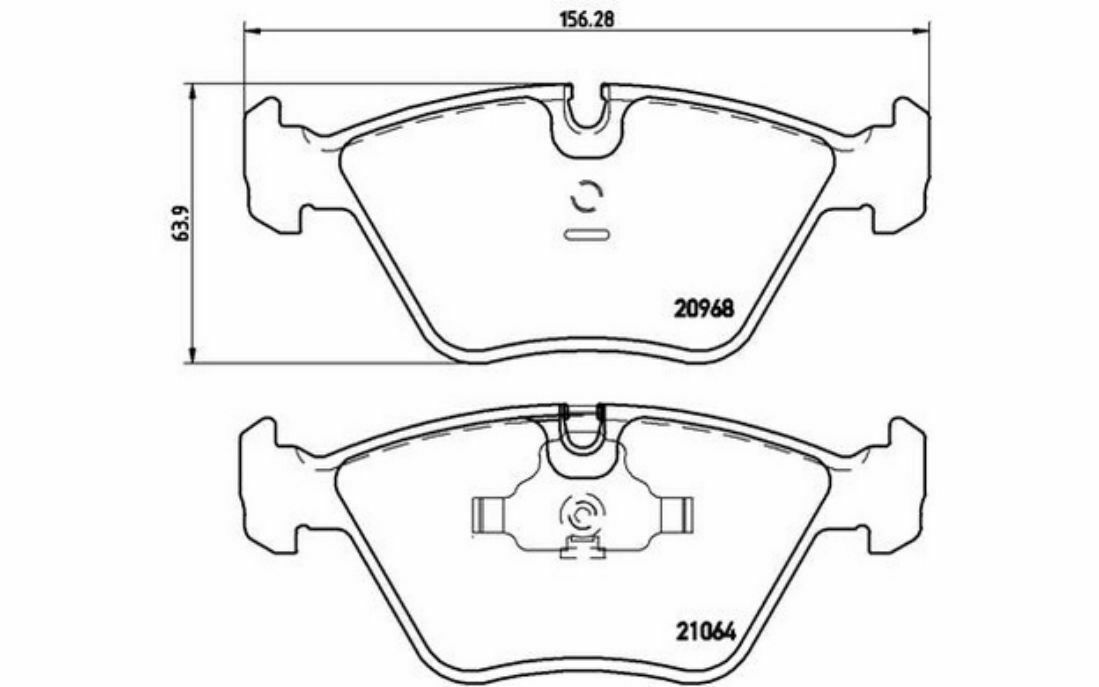 Plaquettes de frein Brembo avant p06012 à haute endurance BMW 5