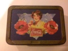 Coca Cola TIN--HINGED LID--Lady with Flowers (2002)