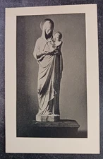 vtg postcard Madonna and Child Angelo LUALDI 1940 sculpture  old posted