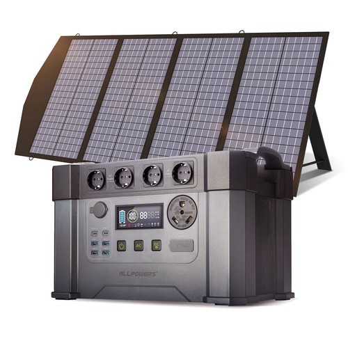 Station électrique Solaire ALLPOWERS 2000W/1500Wh - Générateur Portable + Panneau 18V