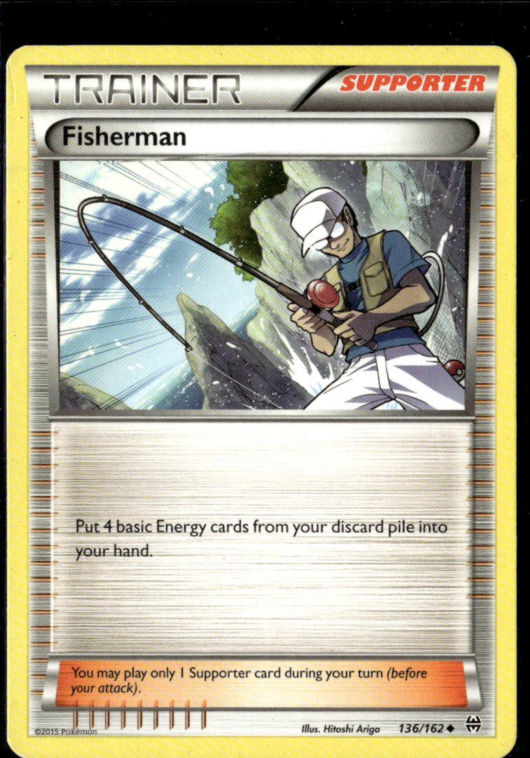 pokemon fisherman card 25 Supporter Rarity I'm not sure what Gyarados