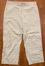 Vintage Nike Womens M 23" Woven Warm Up Drill Training Capri Pants Gray Tag Y2K