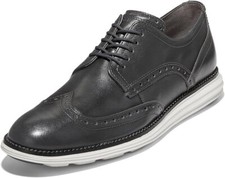 Cole Haan Men's Originalgrand Wingtip Oxford, Grey Pin/Silver, Size 12W, C37674
