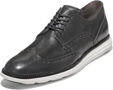Cole Haan Men's Originalgrand Wingtip Oxford, Grey Pin/Silver, Size 13W, C37674