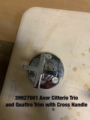 Hansgrohe Axor 39927001 Citterio Trio/Quattro Trim with Cross Handle in Chrome