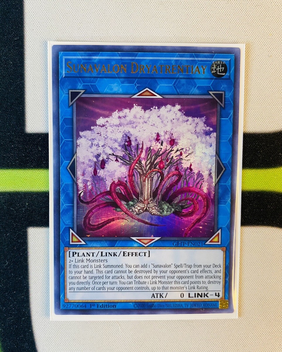 yugioh sunavalon cards Dryades GFTP-EN019 Ultra Rare 1st Edition NM Link/Effect Monster Rarity Yugioh Sunavalon Dryas GFTP-EN018 Ultra