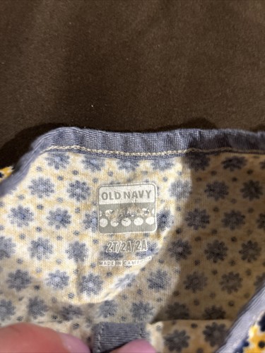 Old Navy Floral Dress Yellow & Blue Smocked Waist 2T - Picture 2 of 3