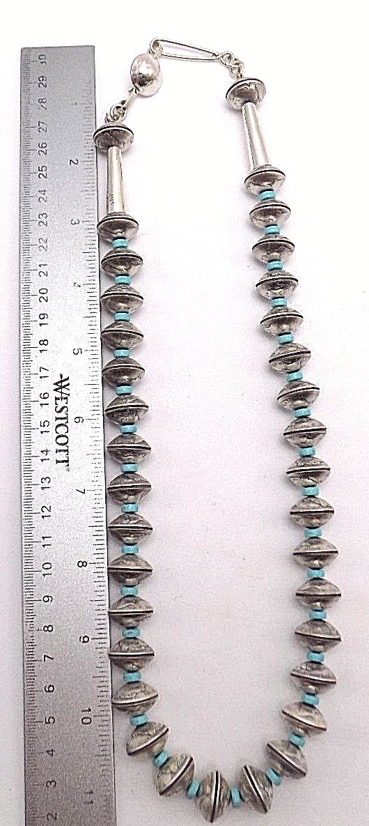 アクセサリー NAVAJO handcrafted silver necklace NATIVE AMERICAN NAVAJO INDIAN R BENNETT STERLING SILVER