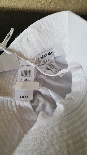 Lacoste MEN'S SPORT MIAMI OPEN EDITION BUCKET HAT Cap White - Picture 9 of 9