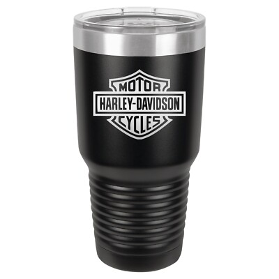 Harley davidson 30 oz stainless insulated laser engraved tumbler cup gift