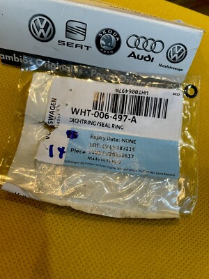 Wht 006 990 1x🔺Genuine VW Audi Skoda SEAT o ring gasket seal (fuel rail) WHT006497A ...