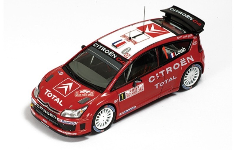 1/43 IXO RAM269 Citroen C4 WRC 2007 Monte Carlo Winners #1 Loeb & Elena BNMIB