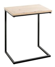 Haku Beistelltisch schwarz-eiche Wohnzimmertisch Beistellmöbel Metalltisch Tisch