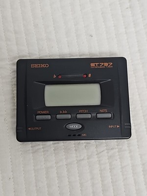 Seiko ST737 Black Digital Display Quartz Automatic Electric Guitar & Bass Tuner