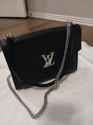 Louis Vuitton Mylockme Noir Chain Pochette Leather Black M63926