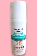 Eucerin Sun Tinted Sensitive Mineral Face Sunscreen Lotion SPF 35 1.7 fl oz 1/27