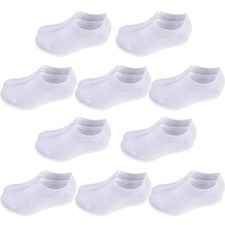 Cozi Foot 10 Pairs Boys Girls No Show Socks Cotton Non Slip Low Cut Socks Small