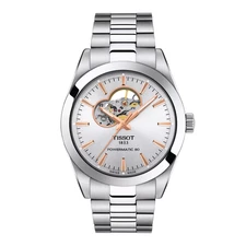 Tissot T127.407.11.031.01 Gentleman Powermatic 80 Open Heart Steel Men's Watch