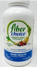 Fiber Choice Prebiotic Supplement Bone Health Calcium Vitamin D3 90 Chewables