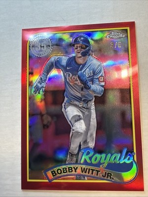 2024 Topps Chrome Bobby Witt Jr. 1989 Design Chrome #89CU-11 Red /5 Royals