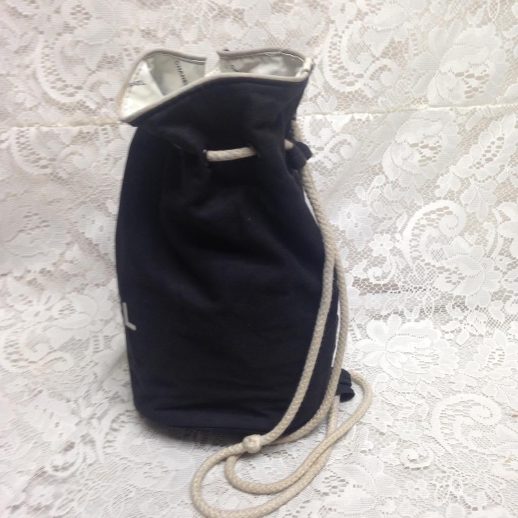 Chanel, Small Drawstring Pool Bag-Backpack 11in x… - image 5