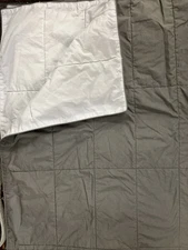 American Airlines First Class Blanket Casper Gray & White 72”x 48” Inches (NEW)