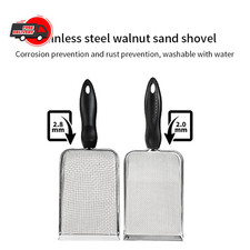 Cat Litter Shovel Stainless Steel Scoop Fine Mesh Reptile Sand Bedding Cleaner