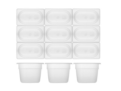Gastronorm Container Gn1/9 H100Mm In Polypropylene (1 Single Piece)