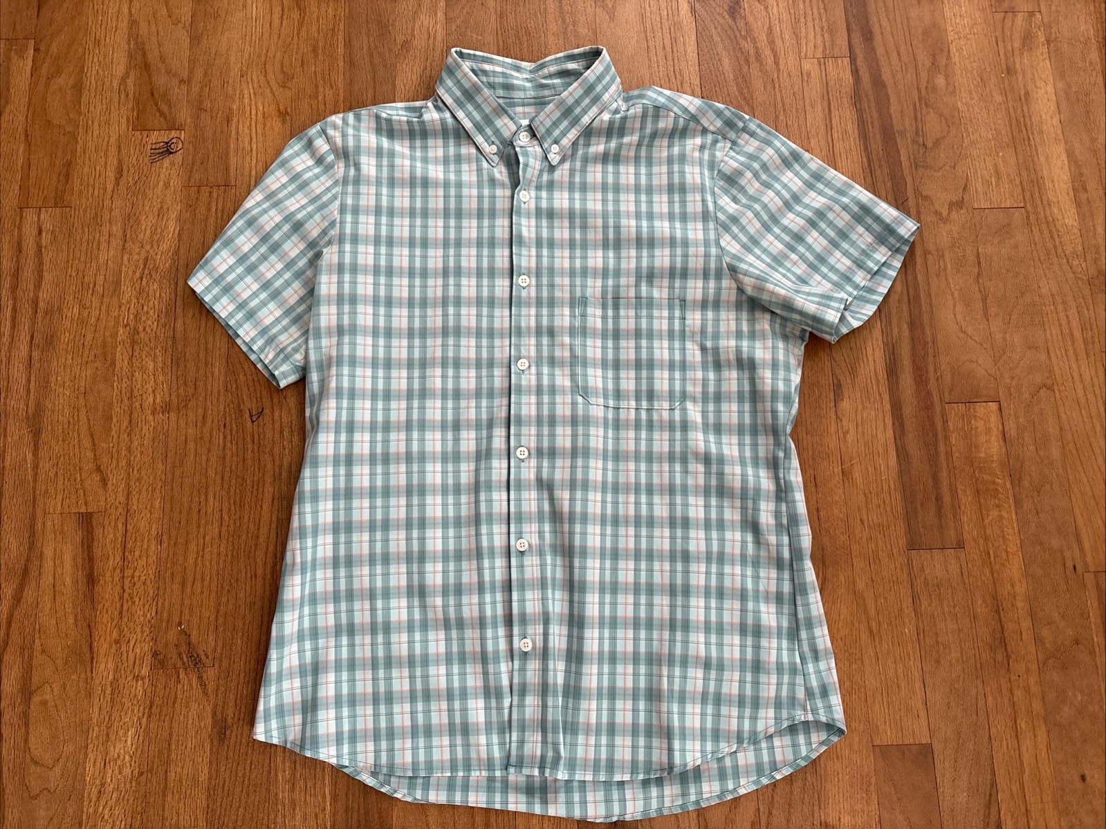 mizzen main leeward shirt Men’s XL Trim Fit Green Short Sleeve USA Made