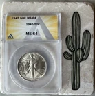 Photo of a 1945-P Walking Liberty Half Dollar from an eBay listing that sold on Jul 21, 2026