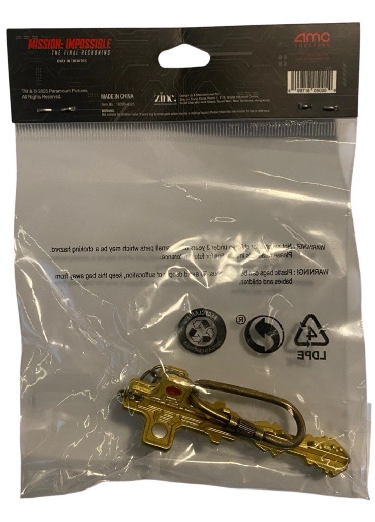 Tom Cruise Mission Impossible The Final Reckoning Cruciform Keychain 3"