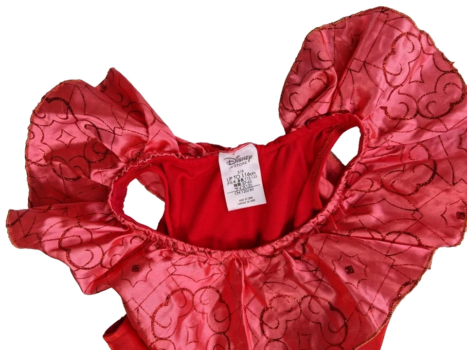 Disney Store Elena of Avalor Satin Party Costume Dress Girls Size 5/6 Red - Image 3 of 4