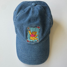 Vintage Disney Winnie the Pooh Embroidered Denim Hat Baseball Cap Y2K Kawaii