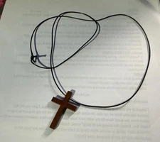 Small Wooden Cross Necklace Evangelism Gifts