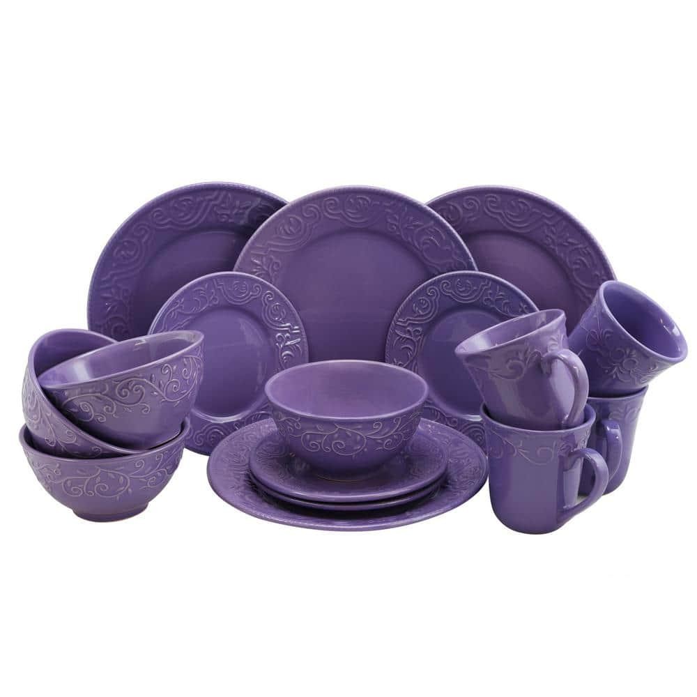 Traditional Lilac Stoneware Microwave 16-piece (service-4)