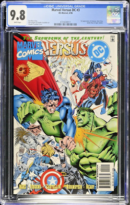 MARVEL VERSUS DC #3 CGC 9.8 NM/MT Batman Superman Vs. Hulk Captain America 1996