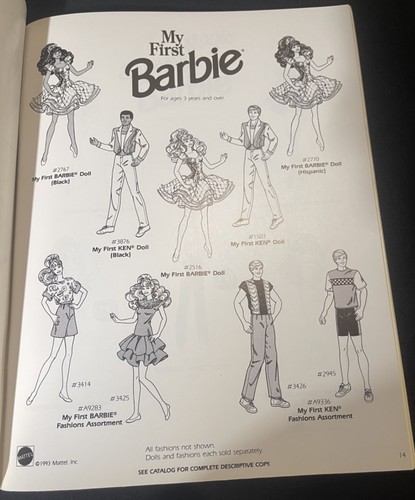 1993 MATTEL Girls Toys Dealer Catalog REPRO ART Book B & W BARBIE / DISNEY etc - Picture 6 of 18