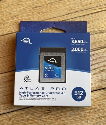 OWC 512GB Atlas Pro High-Performance CFexpress 4.0 Type B Memory Card 