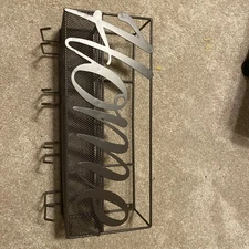 Home Wall Mount Hanging Wine Rack & Cork Holder for 4 Bottle&Wine Glass Rack