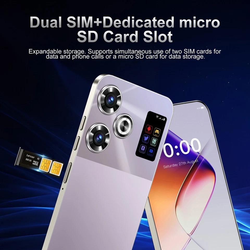 Smartphone 4G 6.8" Teléfono Móvil Doble SIM Android 13 Teléfono Celular 4GB+64GB Regalo Foto 4 de 4