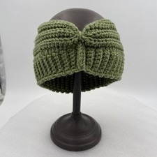 Handmade Crochet Headband Green Winter Knit