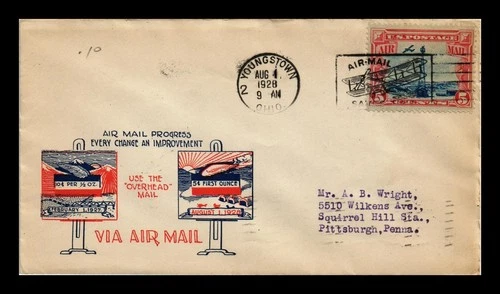 DR JIM STAMPS US COVER AIR MAIL FIRST DAY 5C RATE YOUNGSTOWN OHIO