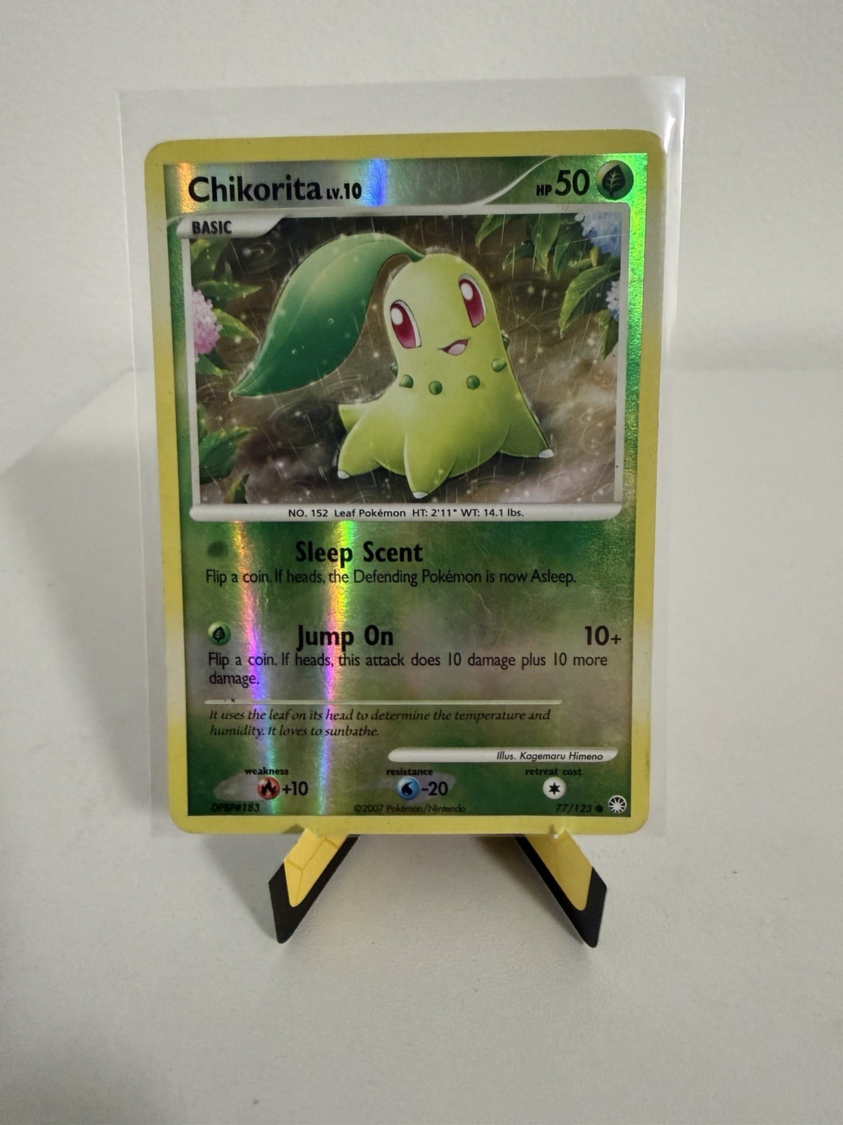 Chikorita 77/123 Mysterious Treasures Reverse Holo NM
