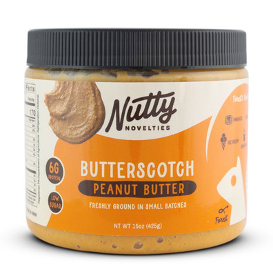 Nutty Novelties Butterscotch Peanut Butter   Smooth, Gluten-Free 15oz Jar