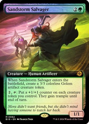 MTG FOIL Sandstorm Salvager Extended Art - The Big Score #084