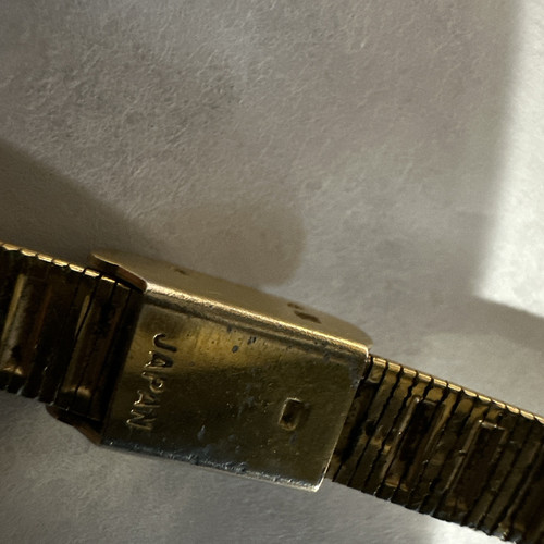 Elgin Gold Dress Watch Quartz Black Dial EK608 007 5Y30 Don’t Work! Broken - Picture 5 of 14