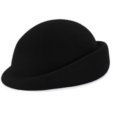 Lawliet Womens Vintage Style Wool Felt Beret Derby Solid Hat Millinery Craft ...