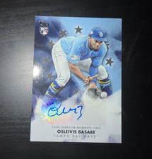 Topps 2024 Baseball Stars Osleivis Basabe BSA-BAS Black /199 Rays Auto RC