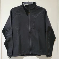 Ibex Womens Large Black Long Sleeve Jacket Full Zip Merino Wool/Polyester Mix